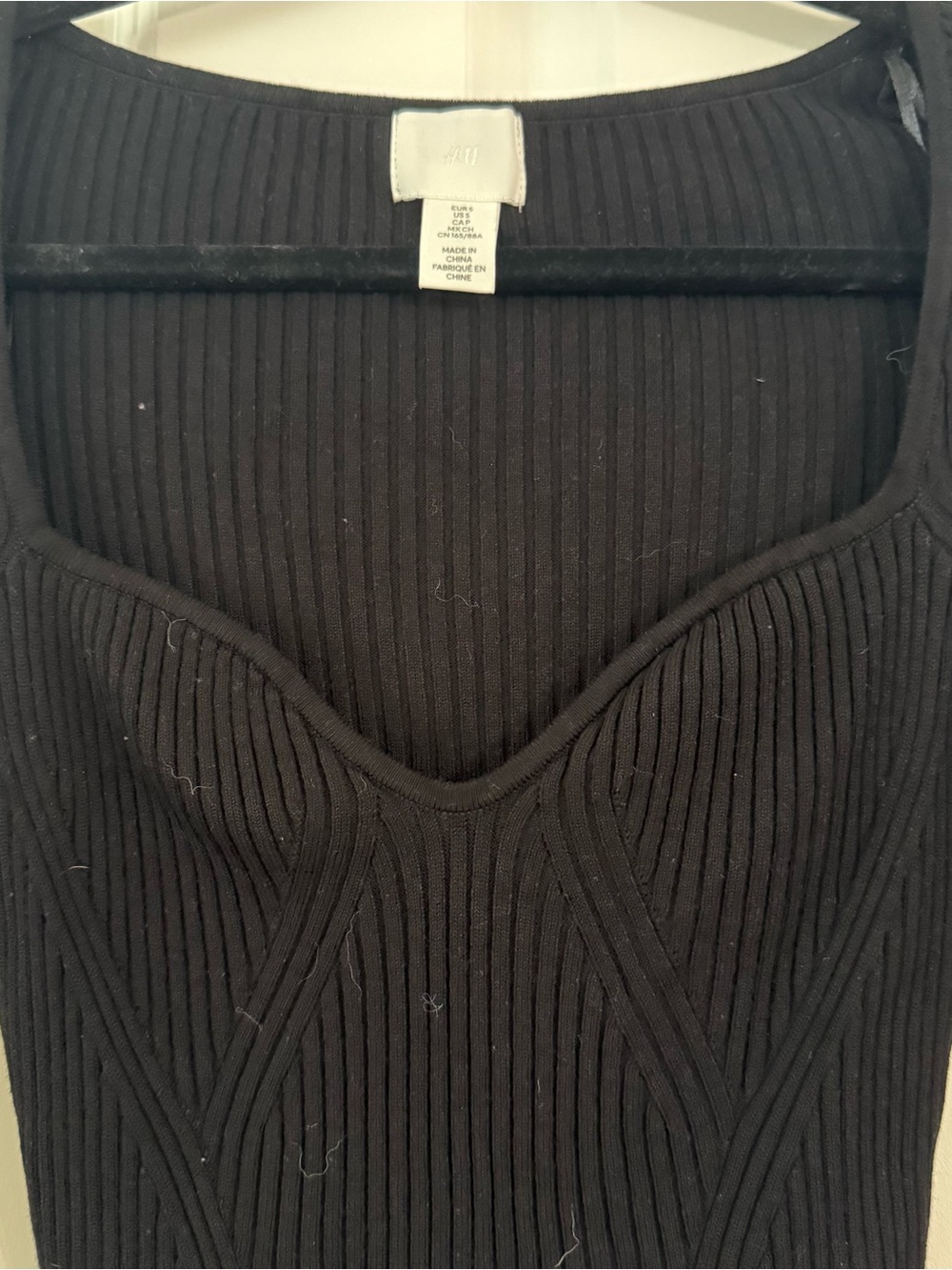 H&M Black Ribbed Sweater